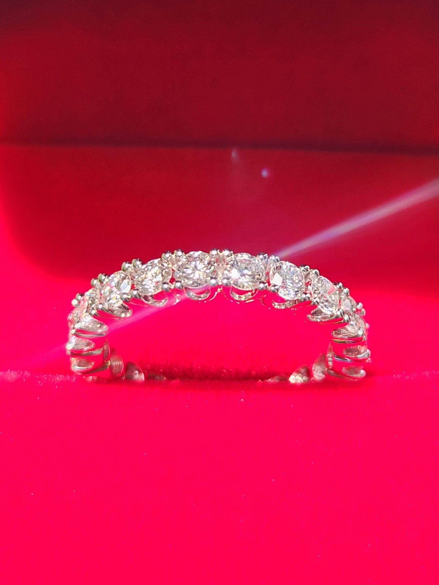 Round Lab Grown Diamond Eternity Ring 2 mm - White Gold 10K