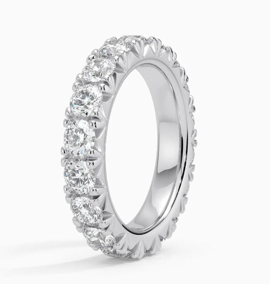 2 tcw Lab Diamond Round Eternity Band - White Gold 14K